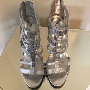 WHBM Silver Gladiator Sandals
